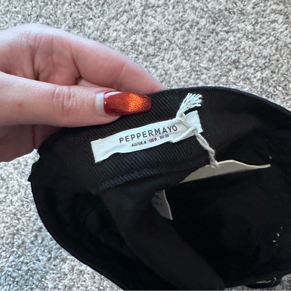 NWT Peppermayo Nailed it black denim tube top - Picture 6 of 6